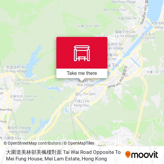 大圍道美林邨美楓樓對面 Tai Wai Road Opposite To Mei Fung House, Mei Lam Estate map