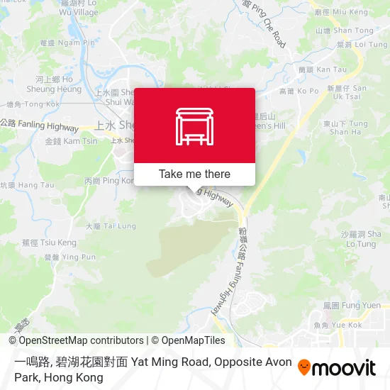 一鳴路, 碧湖花園對面 Yat Ming Road, Opposite Avon Park map