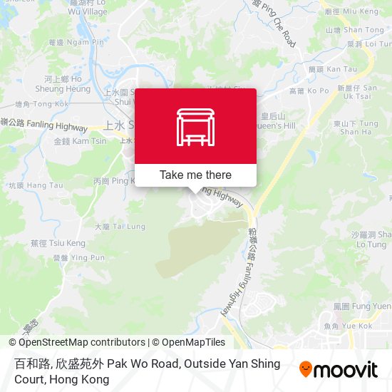 百和路, 欣盛苑外 Pak Wo Road, Outside Yan Shing Court地圖
