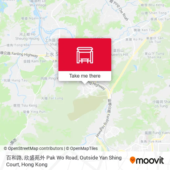 百和路, 欣盛苑外 Pak Wo Road, Outside Yan Shing Court map