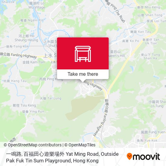 一鳴路, 百福田心遊樂場外 Yat Ming Road, Outside Pak Fuk Tin Sum Playground map
