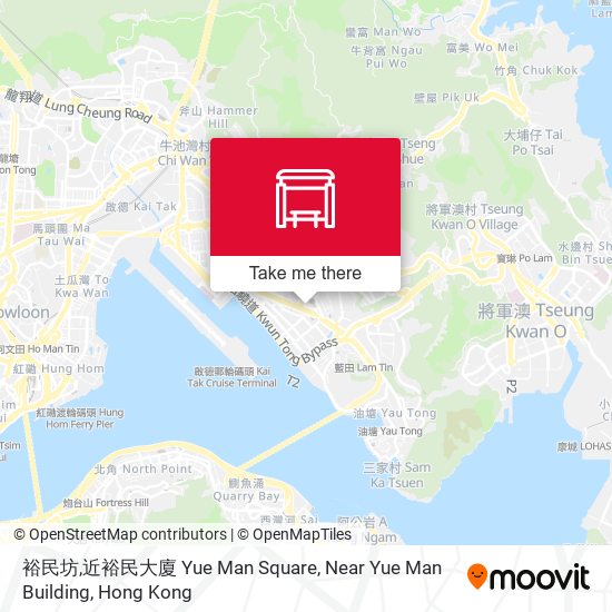裕民坊,近裕民大廈 Yue Man Square, Near Yue Man Building map