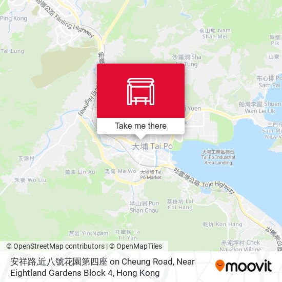 安祥路,近八號花園第四座 on Cheung Road, Near Eightland Gardens Block 4 map