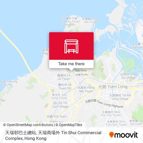 天瑞邨巴士總站, 天瑞商場外 Tin Shui Commercial Complex map