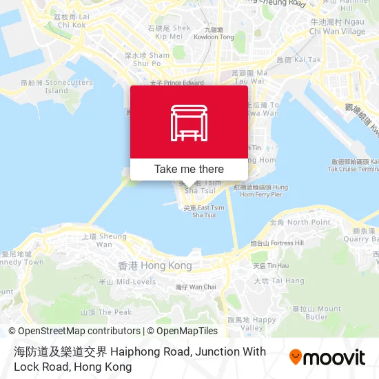 海防道及樂道交界 Haiphong Road, Junction With Lock Road地圖