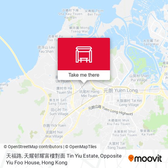天福路, 天耀邨耀富樓對面 Tin Yiu Estate, Opposite Yiu Foo House map