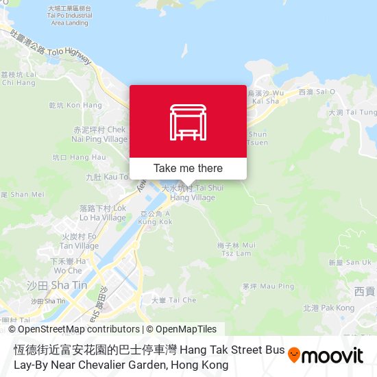 恆德街近富安花園的巴士停車灣 Hang Tak Street Bus Lay-By Near Chevalier Garden map