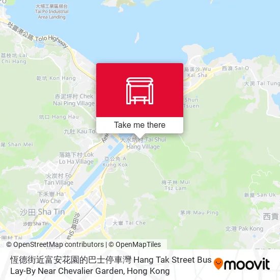 恆德街近富安花園的巴士停車灣 Hang Tak Street Bus Lay-By Near Chevalier Garden地圖