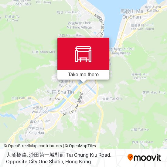 大涌橋路, 沙田第一城對面 Tai Chung Kiu Road, Opposite City One Shatin map
