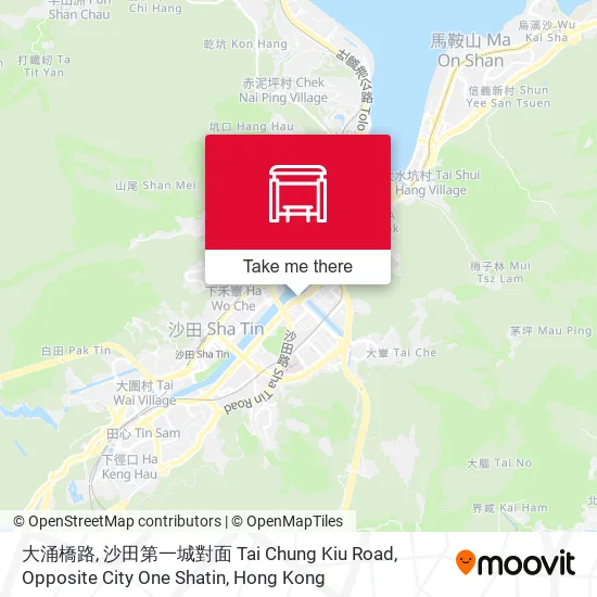 大涌橋路, 沙田第一城對面 Tai Chung Kiu Road, Opposite City One Shatin地圖