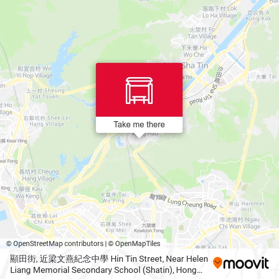 顯田街, 近梁文燕紀念中學 Hin Tin Street, Near Helen Liang Memorial Secondary School (Shatin)地圖