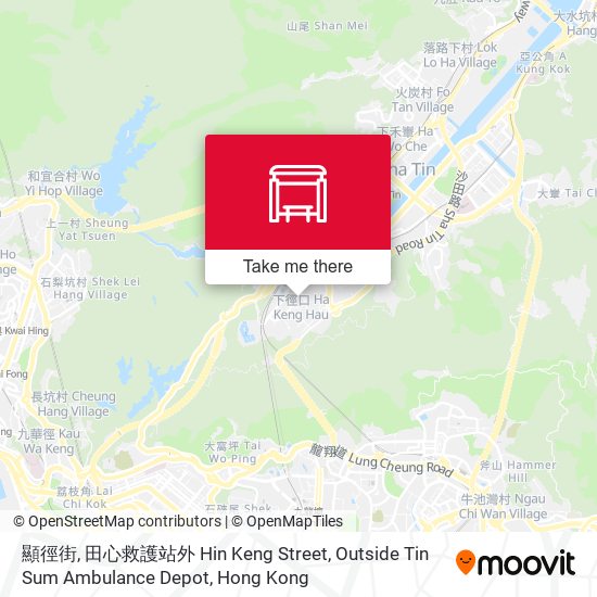 顯徑街, 田心救護站外 Hin Keng Street, Outside Tin Sum Ambulance Depot map
