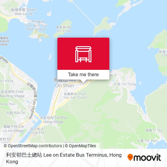 利安邨巴士總站 Lee on Estate Bus Terminus map