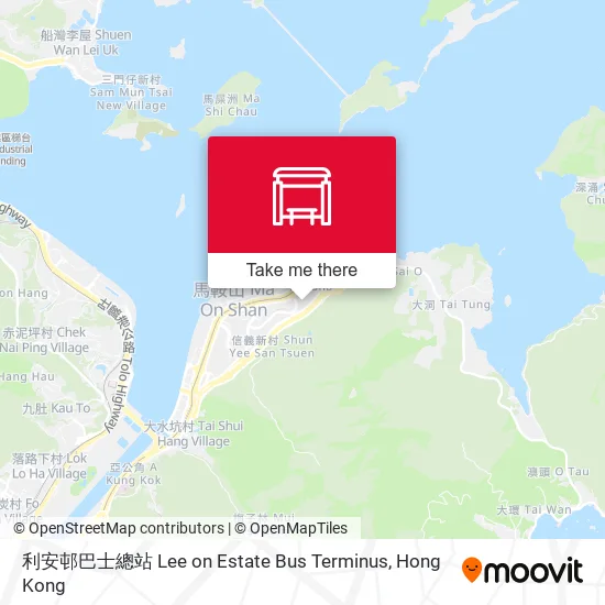 利安邨巴士總站 Lee on Estate Bus Terminus地圖