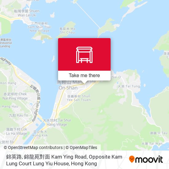 錦英路, 錦龍苑對面 Kam Ying Road, Opposite Kam Lung Court Lung Yiu House map