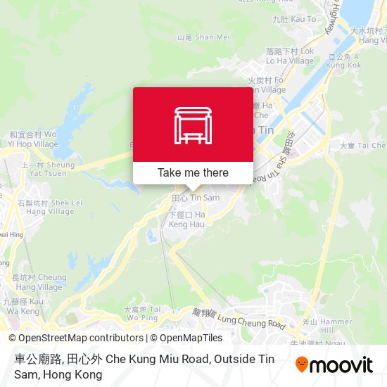 車公廟路, 田心外 Che Kung Miu Road, Outside Tin Sam map