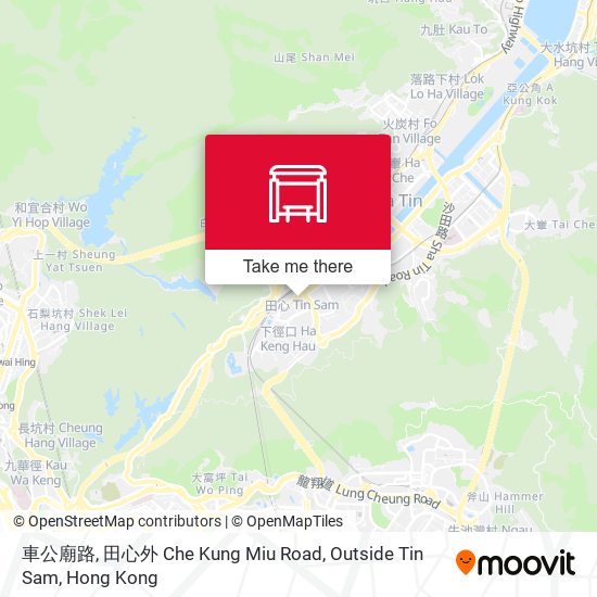 車公廟路, 田心外 Che Kung Miu Road, Outside Tin Sam地圖