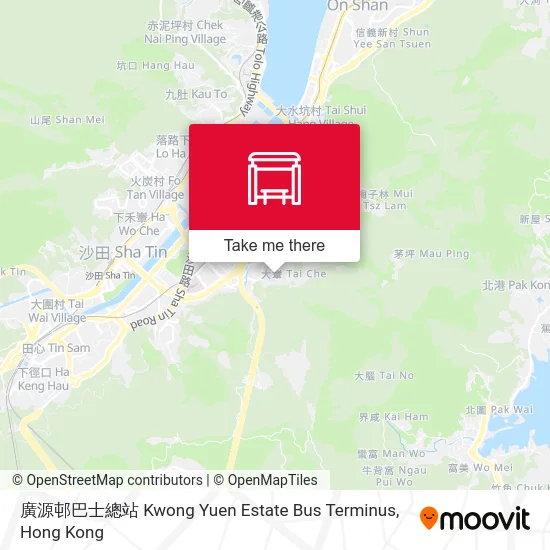 廣源邨巴士總站 Kwong Yuen Estate Bus Terminus map