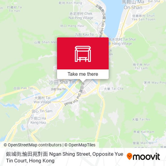銀城街,愉田苑對面 Ngan Shing Street, Opposite Yue Tin Court map