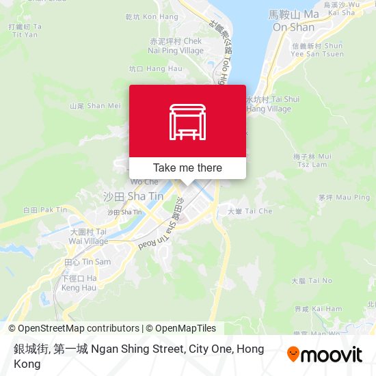 銀城街, 第一城 Ngan Shing Street, City One map