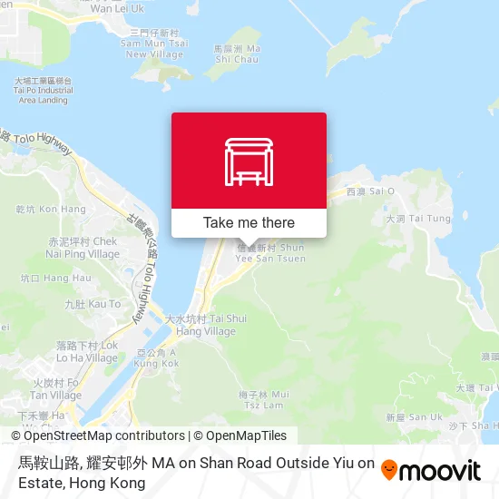 馬鞍山路, 耀安邨外 MA on Shan Road Outside Yiu on Estate地圖