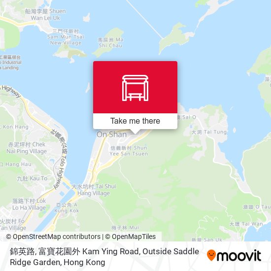 錦英路, 富寶花園外 Kam Ying Road, Outside Saddle Ridge Garden map