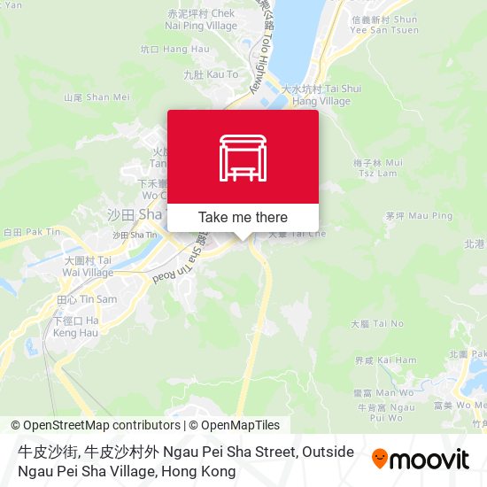 牛皮沙街, 牛皮沙村外 Ngau Pei Sha Street, Outside Ngau Pei Sha Village map