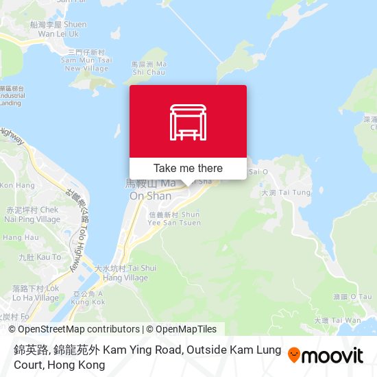 錦英路, 錦龍苑外 Kam Ying Road, Outside Kam Lung Court map