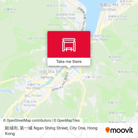 銀城街, 第一城 Ngan Shing Street, City One map