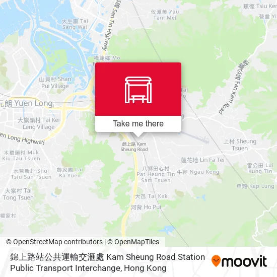 錦上路站公共運輸交滙處 Kam Sheung Road Station Public Transport Interchange地圖