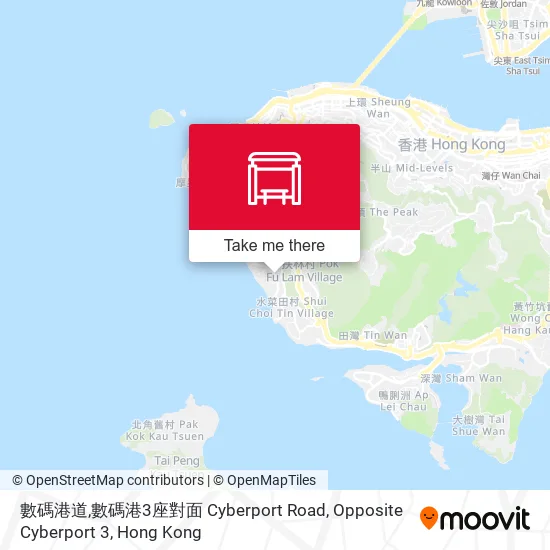 數碼港道,數碼港3座對面 Cyberport Road, Opposite Cyberport 3地圖