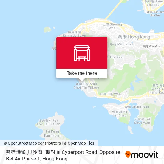 數碼港道,貝沙灣1期對面 Cyperport Road, Opposite Bel-Air Phase 1地圖