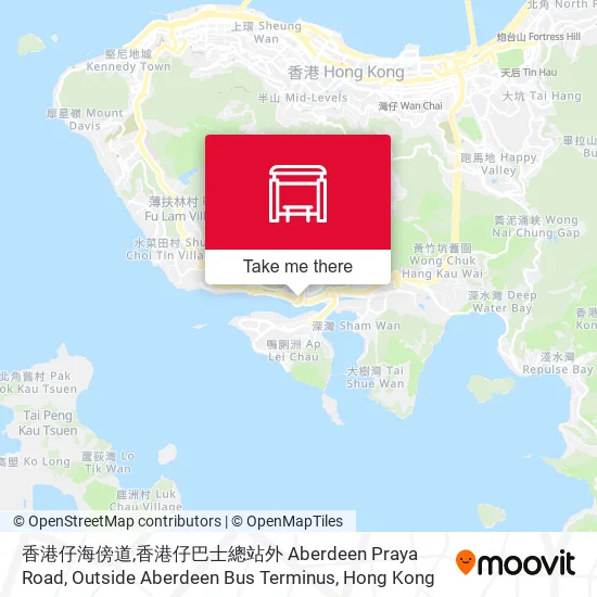 香港仔海傍道,香港仔巴士總站外 Aberdeen Praya Road, Outside Aberdeen Bus Terminus地圖