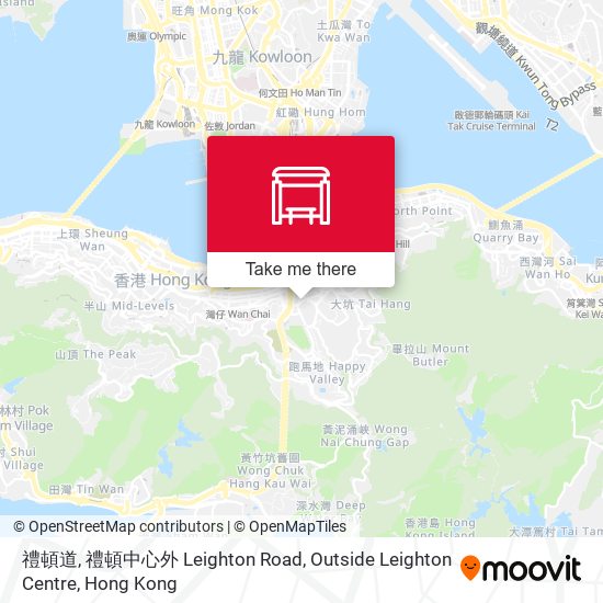 禮頓道, 禮頓中心外 Leighton Road, Outside Leighton Centre map