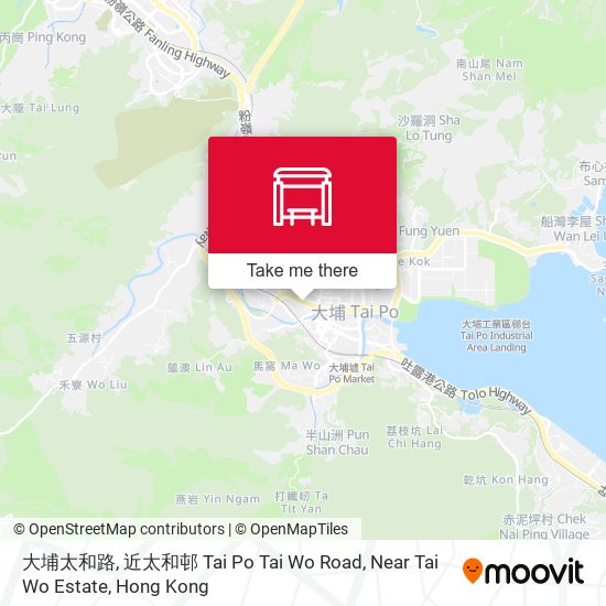 大埔太和路, 近太和邨 Tai Po Tai Wo Road, Near Tai Wo Estate map