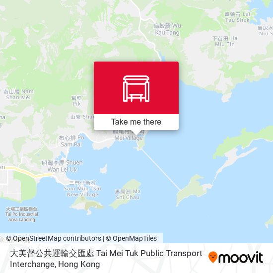 大美督公共運輸交匯處 Tai Mei Tuk Public Transport Interchange map