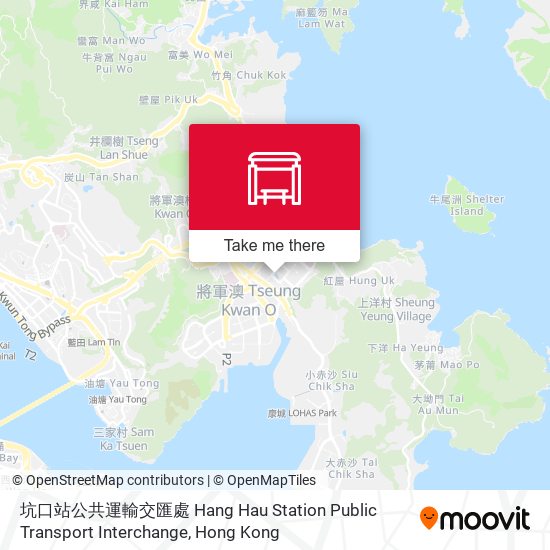 坑口站公共運輸交匯處 Hang Hau Station Public Transport Interchange map
