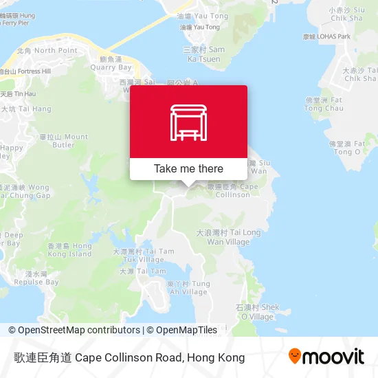歌連臣角道 Cape Collinson Road map