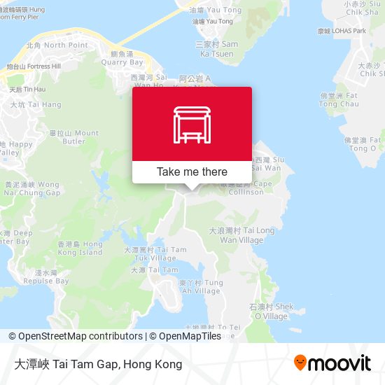 大潭峽 Tai Tam Gap map