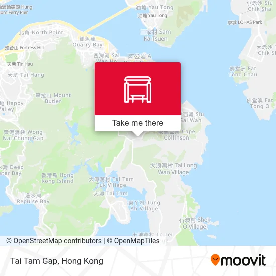 Tai Tam Gap map
