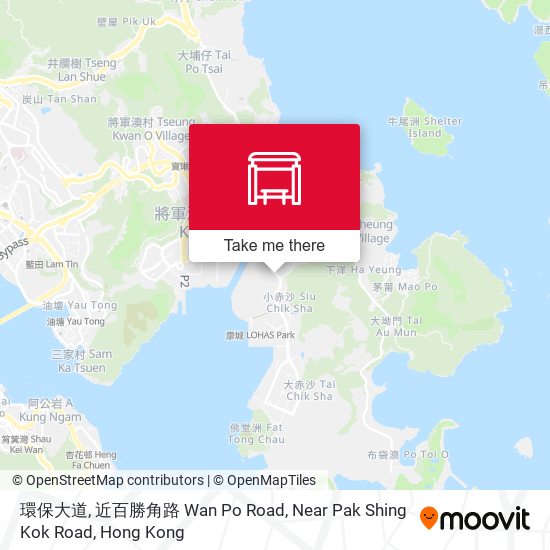 環保大道, 近百勝角路 Wan Po Road, Near Pak Shing Kok Road map