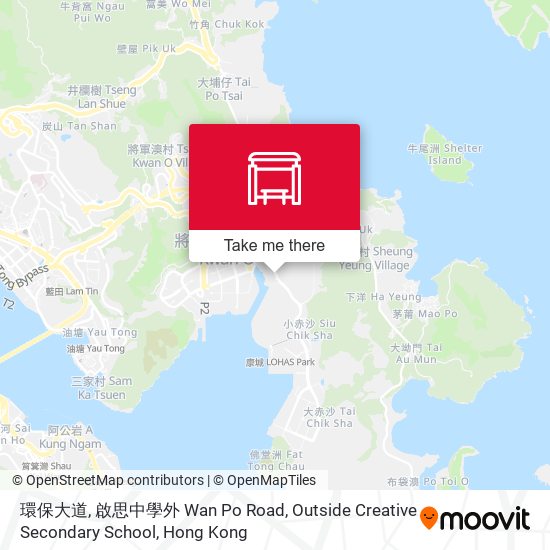 環保大道, 啟思中學外 Wan Po Road, Outside Creative Secondary School map