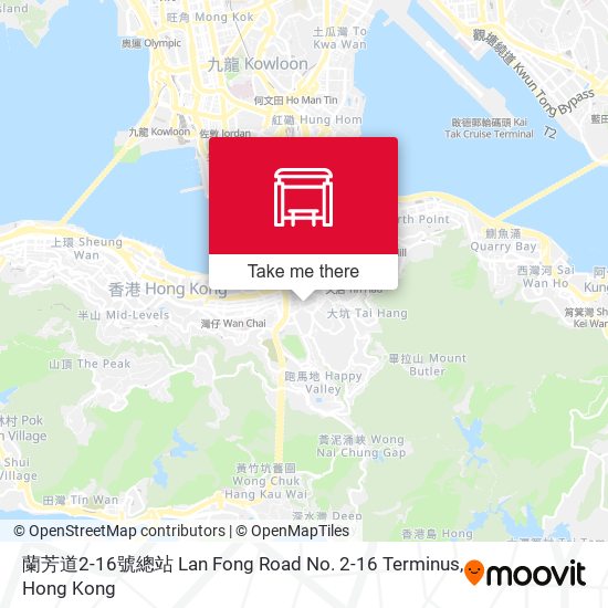 蘭芳道2-16號總站 Lan Fong Road No. 2-16 Terminus map