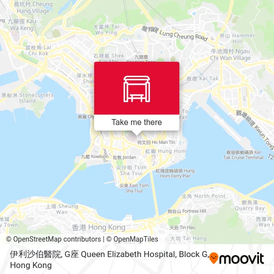伊利沙伯醫院, G座  Queen Elizabeth Hospital, Block G map