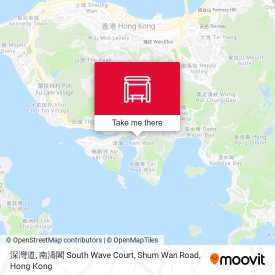 深灣道, 南濤閣 South Wave Court, Shum Wan Road map