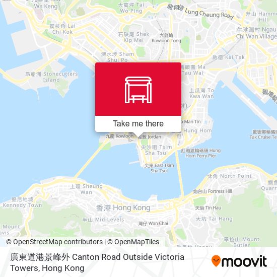廣東道港景峰外 Canton Road Outside Victoria Towers map
