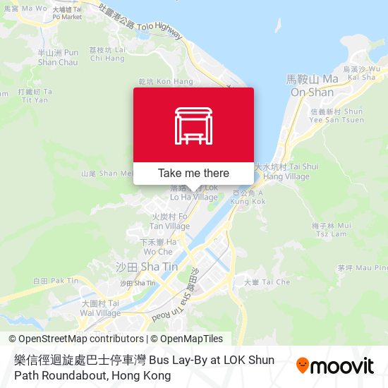樂信徑迴旋處巴士停車灣 Bus Lay-By at LOK Shun Path Roundabout map