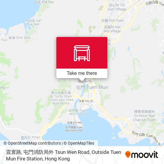 震寰路, 屯門消防局外 Tsun Wen Road, Outside Tuen Mun Fire Station map