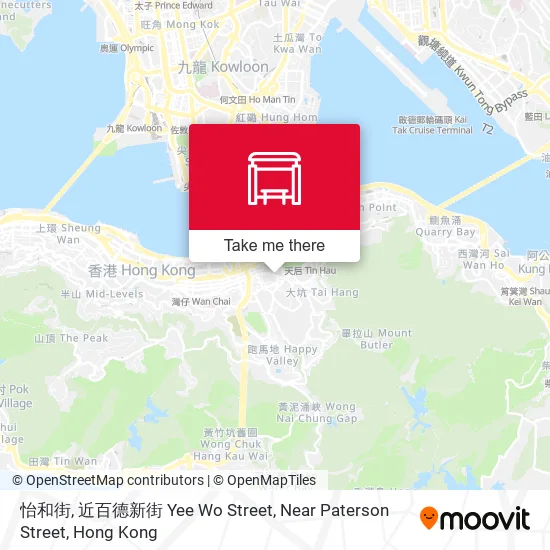 怡和街, 近百德新街 Yee Wo Street, Near Paterson Street地圖