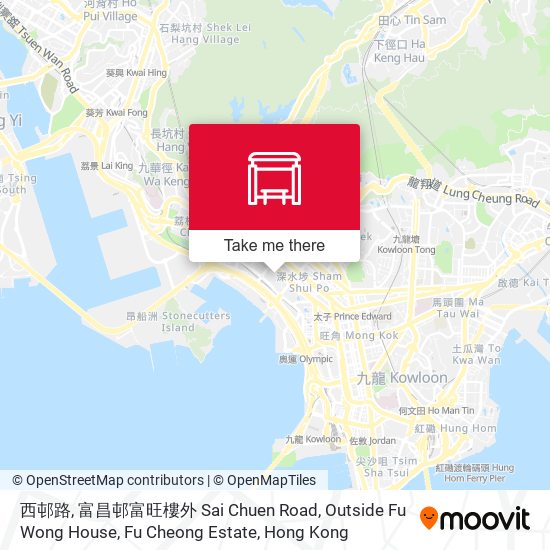 西邨路, 富昌邨富旺樓外 Sai Chuen Road, Outside Fu Wong House, Fu Cheong Estate map